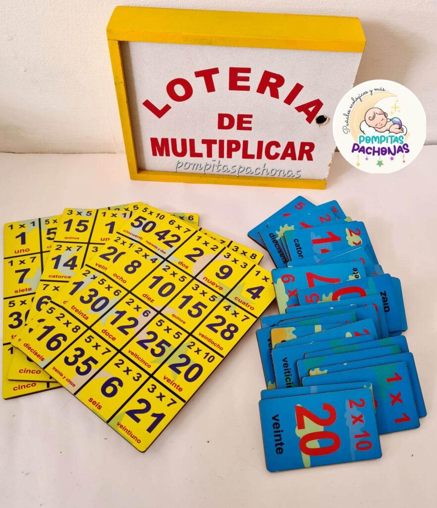 Loteria De Tablas De Multiplicar Pompitas Pachonas